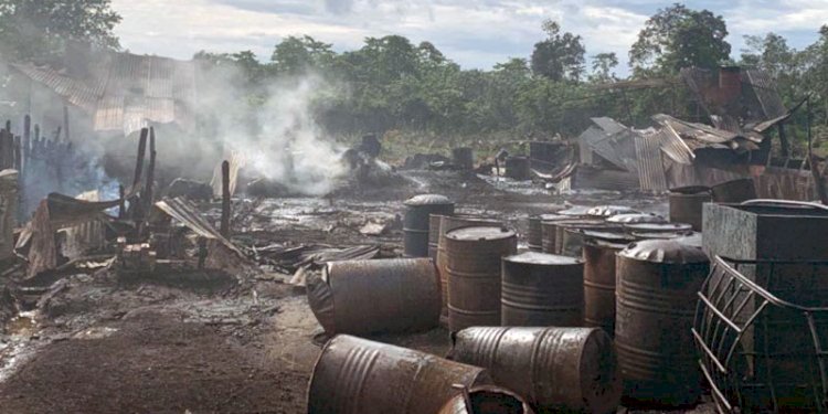 Lokasi penyulingan minyak ilegal yang meledak di Musi Banyuasin/Ist