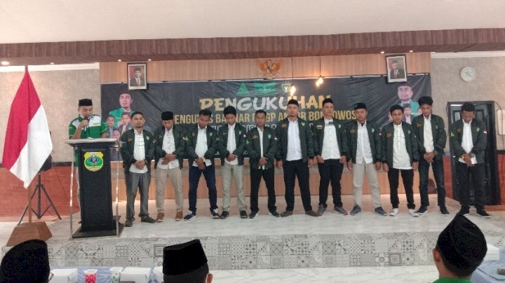 Pengurus Baanar NU Bondowoso saat Dikukuhkan/RMOLJatim