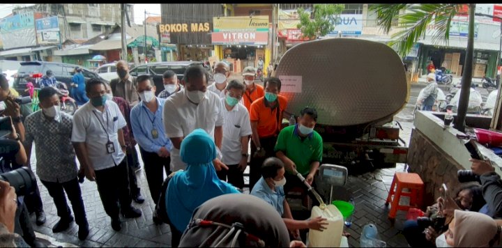 Mendag Muhammad Lutfi kunker ke Pasar Tambahrejo, Surabaya/RMOLJatim