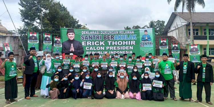 Deklarasi dukungan Santi BerAkhlak bagi Erick Thohir/Ist
