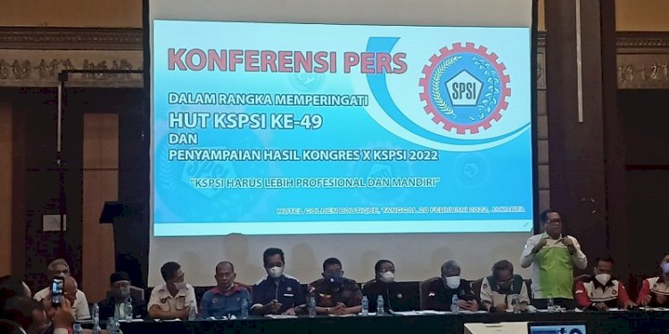 Konferensi Pers dalam rangka HUT ke 49 KSPSI/RMOL