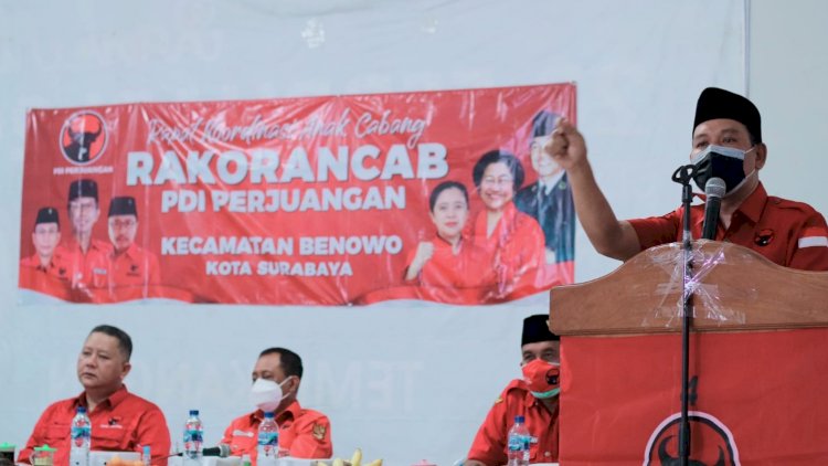 Rakercab PDIP Benowo Surabaya/ ist