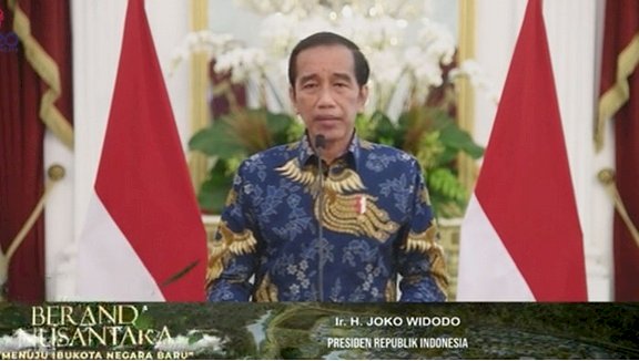 Presiden Joko Widodo saat memberi sambutan di acara RRI, Beranda Nusantara bertemakan “Menuju Indonesia Baru” yang digelar secara hybrid, Rabu (23/2)/Net