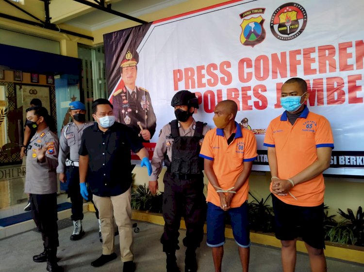 Foto tersangka AR dan MR saat ditangkap/Ist