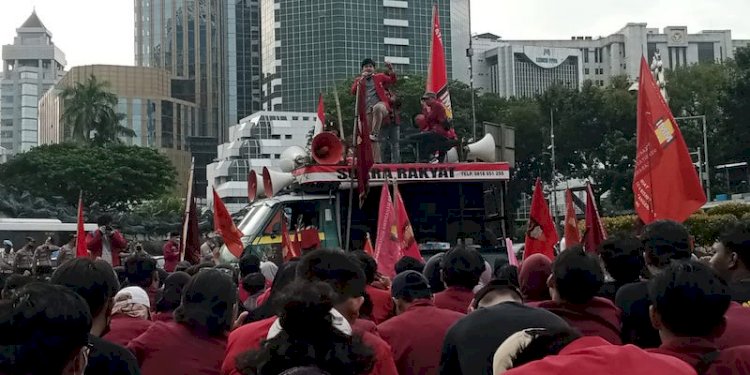 Kader IMM aksi di Patung Kuda, Jakarta Pusat/Ist