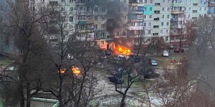 Serangan Rusia di kota Mariupol/Net