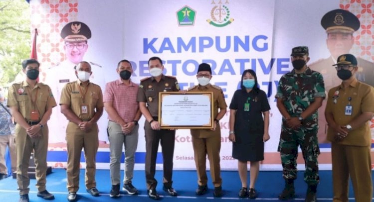 Saat peresmian Kampung Restorasi Justice di Kota Malang/Ist