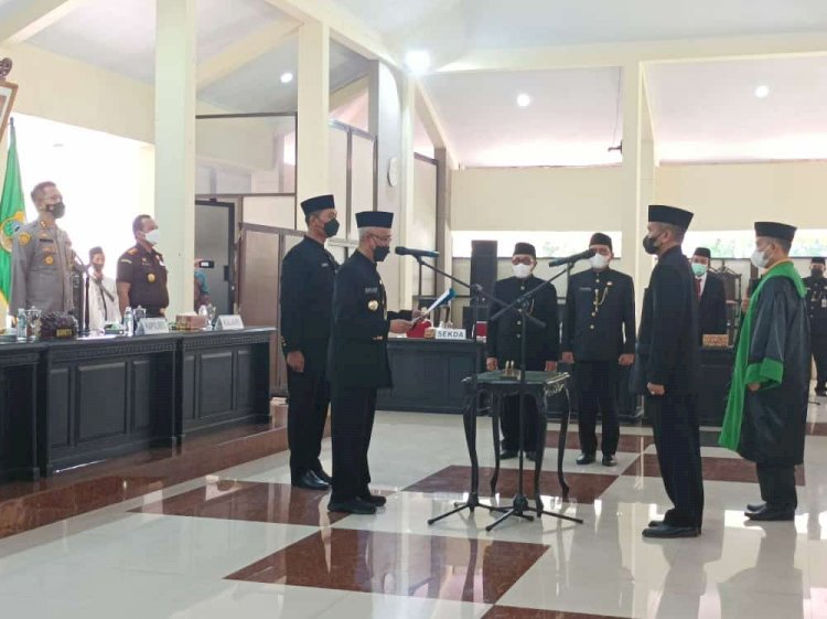 Suasana pelantikan Sekda Bondowoso/RMOLJatim 