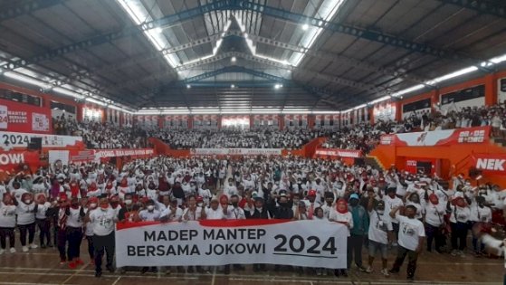 20 organisasi relawan Presiden Jokowi se-Kabupaten Banyumas menggelar silahturami sekaligus mendeklarasikan satu komando 'Madep Mantep 2024 Bersama Jokowi'/ist