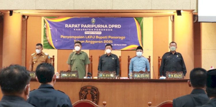 Paripurna DPRD Ponorogo dengan agenda LPKJ Bupati Ponorogo/RMOLJatim