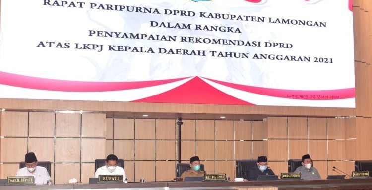 Paripurna Pansus DPRD Lamongan atas LKPJ 2021/RMOLJatim