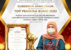 Gubernur Khofifah Kembali Raih TOP Pembina BUMD 2022