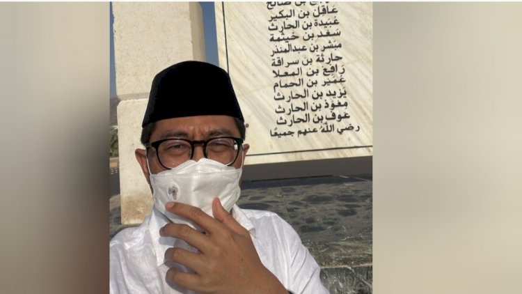  Ketua Komisi VI DPR RI, Faisol Riza saat di Padang Badar Madinah. /Ist