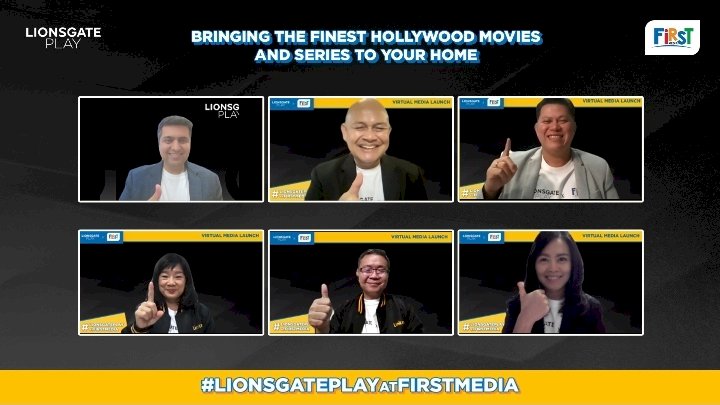  [Ki-Ka atas] Amit Dhanuka (Executive Vice President Lionsgate Play),  Guntur Siboro (General Manager Lionsgate Play Indonesia), dan Marlo Budiman (Presiden Direktur dan CEO PT Link Net Tbk).  [Ki-Ka bawah] Ferliana Suminto (Director of Content, Legal & Regulatory PT Link Net Tbk), Edward Sanusi (Chief Technology & Product Officer PT Link Net Tbk), dan Karina Mahadi (Content Manager Lionsgate Play Indonesia).