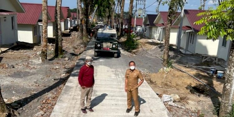  CEPAT sekali pembangunan rumah korban letusan Gunung Semeru Desember lalu.