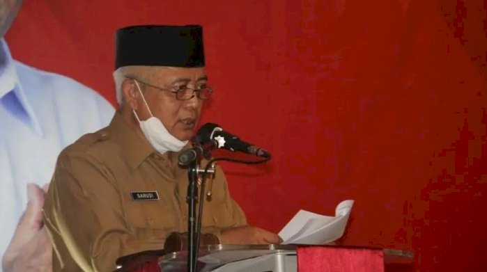 Bupati Malang H M Sanusi saat memberikan arahan/Ist