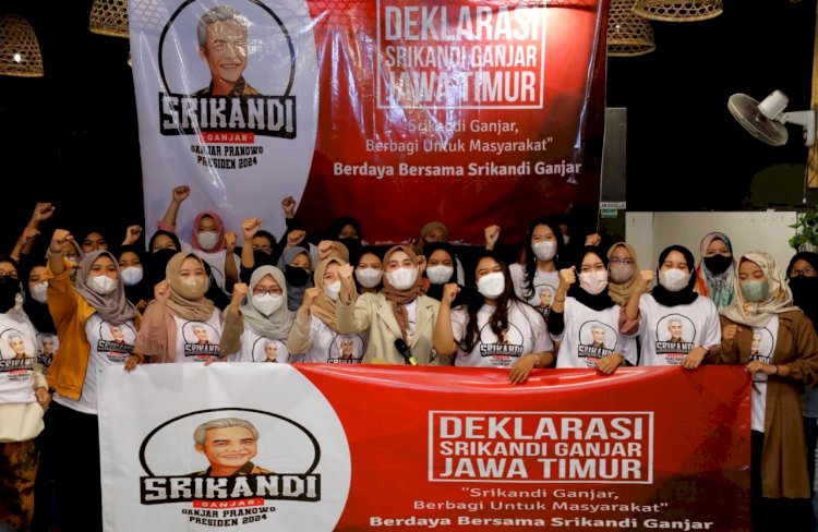 Srikandi Ganjar Jawa Timur mendeklarasikan dukungan terhadap Ganjar Pranowo sebagai calon presiden RI 2024/Ist