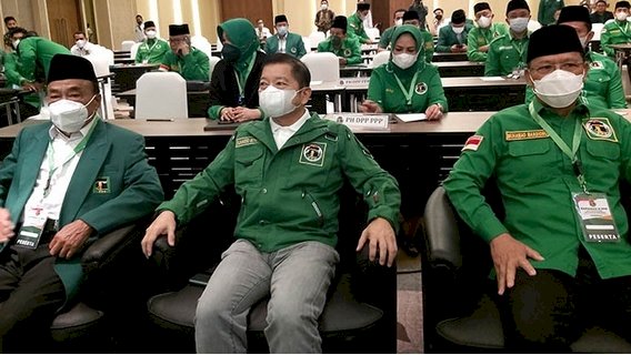 Ketua Umum PPP, Suharso Monoarfa (tengah) hadiri acara Mukernas PPP di Jakarta/RMOL