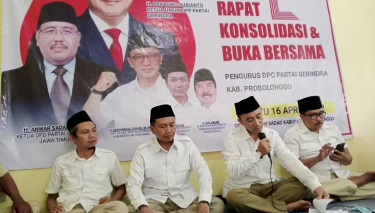  Suasana Rapat Internal DPC Gerindra Kabupaten Probolinggo./RMOLJatim