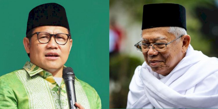 Ketua Umum PKB, Muhaimin Iskandar, dan Wapres RI Maruf Amin./RMOL