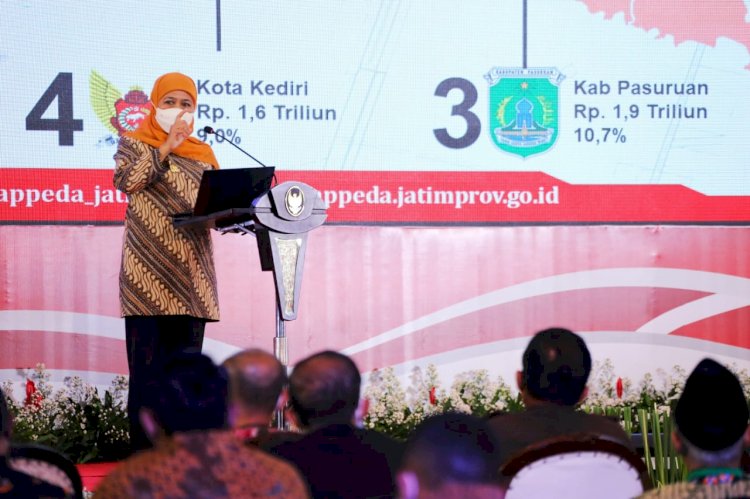 Khofifah Indar Parawansa saat membuka Musrenbang RKPD Provinsi Jatim Tahun 2023/Ist