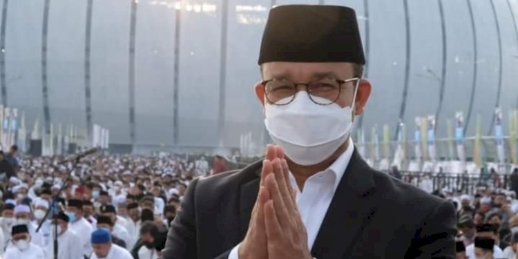 Gubernur DKI Jakarta, Anies Baswedan di Jakarta International Stadium (JIS)/Net