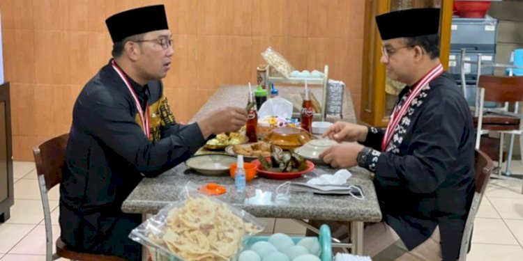 Ridwan Kamil dan Anies Baswedan dalam satu kesempatan pertemuan/Net