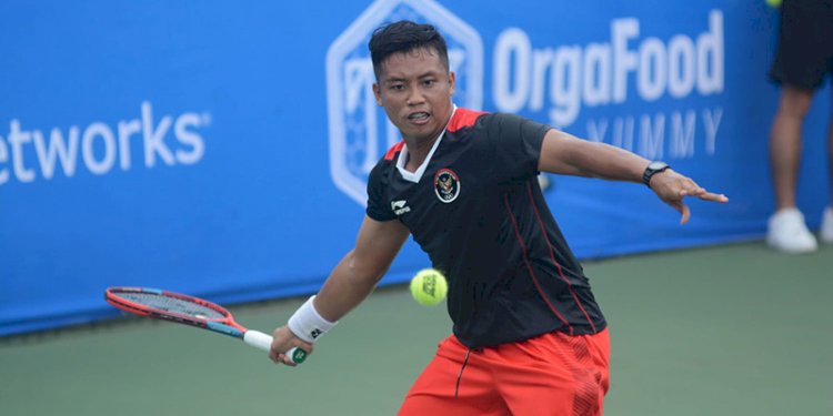  Achad Imam Maruf ikut memastikan langkah Indonesia dalam nomor tenis beregu di SEA Games Vietnam/Ist