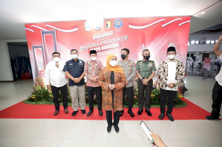 Deklarasi Madura Produktif Tanpa Narkoba di Aula Universitas Trunojoyo,  Bangkalan, Madura/ist