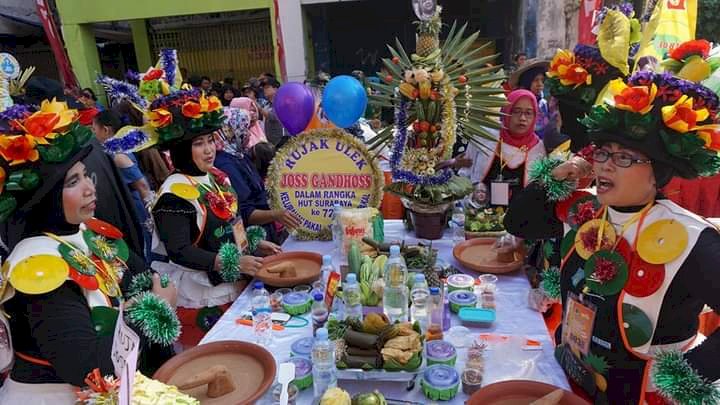 Festifal rujak uleg beberapa tahum yang lalu sebelum pandemi Covid-19/RMOLJatim