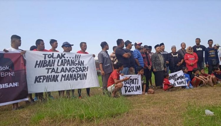 Aksi massa menolak lapangan Talangsari dihibahkan menjadi kantor BPN Jember/RMOLJatim