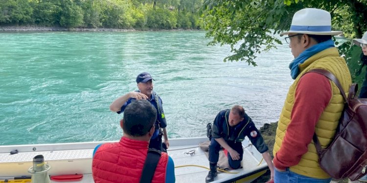 Ridwan Kamil ikut memantau pencarian putranya, Emmeril Kahn Mumtadz di Sungai Aare, Swiss/KBRI Bern