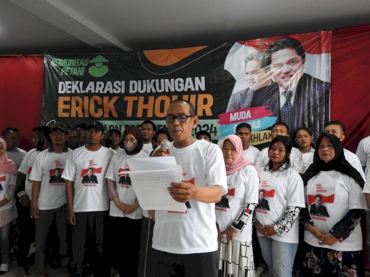 Deklarasi Komunitas Petani Lumajang mendukung Menteri BUMN Erick Thohir/Ist