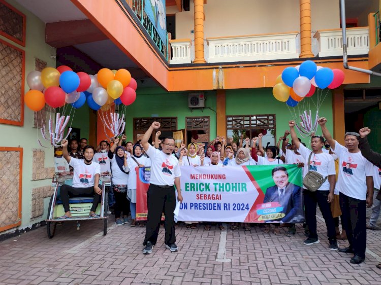 Relawan deklarasi dukungan untuk Erick Thohir di Hotel Gotong Royong, Minggu (29/5)/Ist