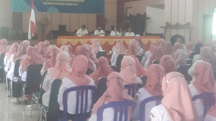 Kegiatan pembekalan dan penyerahan SPMT PPPK di Dindik kabupaten Madiun/ RMOLJatim