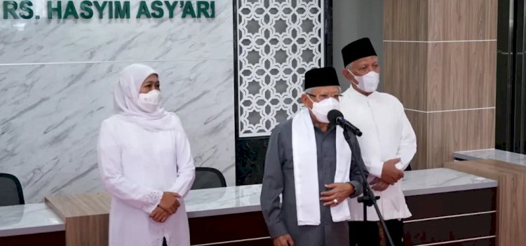 Wakil Presiden KH Ma'ruf Amin di Pesantren Tebuireng Jombang/RMOLJatim