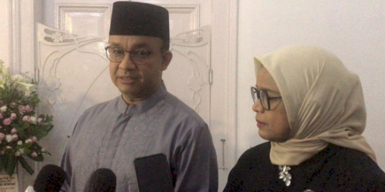 Gubernur DKI Jakarta, Anies Baswedan bersama istri, Fery Farhati usai bertakziah ke Gubernur Jawa Barat Ridwan Kamil/RMOLJabar