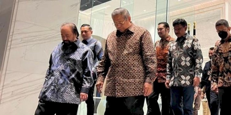 Pertemuan Ketua Umum Partai Nasdem, Surya Paloh dan Ketua Majelis Tinggi Partai Demokrat, Susilo Bambang Yudhoyono (SBY) di Nasdem Tower, Jakarta/Net