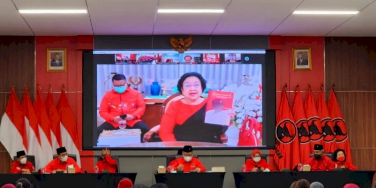 Ketua Umum PDIP Megawati Soekarnoputri saat memberi arahan acara pendidikan kader perempuan/RMOL