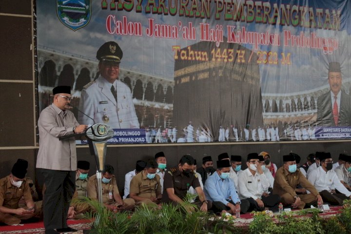 Suasana tasyakuran pemberangkatan calon jemaah haji Kabupaten Probolinggo/RMOLJatim