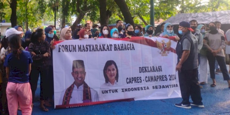 Forum Masyarakat Bahagia (FMB) mendeklarasikan dukungan kepada Gubernur DKI Jakarta Anies Baswedan dan mantan Ketua Umum Partai Solidaritas Indonesia (PSI) Grace Natalie/Ist