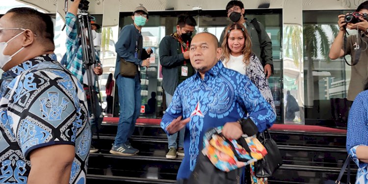 Wasekjen Demokrat Agust Jovan Latuconsina usai mengikuti Pendidikan Politik Cerdas Berintegritas (PCB) yang diselenggarakan oleh KPK/RMOL