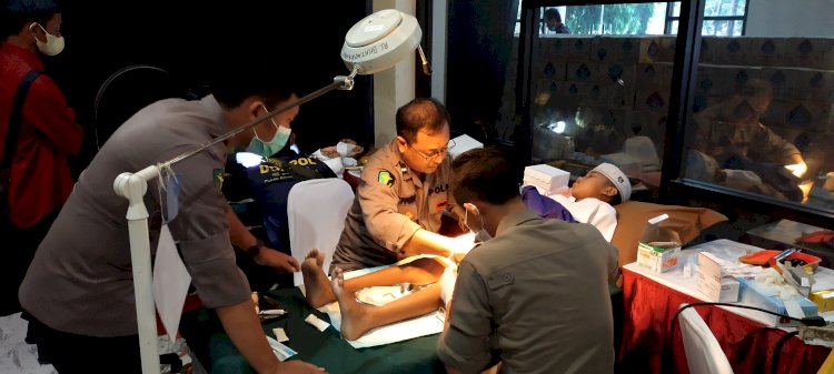 Bakti sosial khitan massal di Mapolda Jatim/RMOLJatim