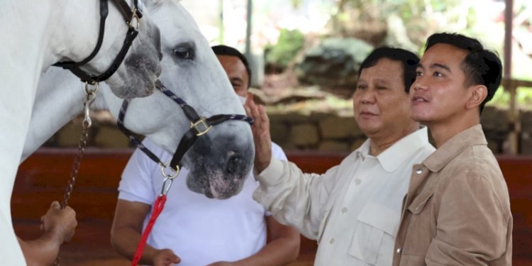 Walikota Solo Gibran Rakabuming Raka berkunjung ke kediaman Ketua Umum Partai Gerindra, Prabowo Subianto di Bukit Hambalang, Desa Bojong Koneng, Bogor, Jawa Barat/Ist