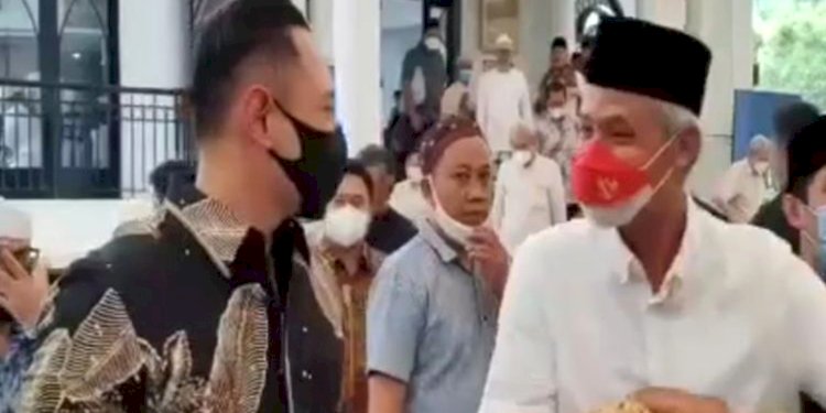 Ketum Demokrat, Agus Harimurti Yudhoyono, sempat bertemu Ganjar Pranowo di Jakarta Selatan/Repro