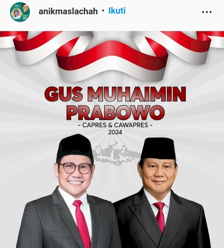 Poster Muhaimin-Prabowo capres-cawapres 2024/Ist