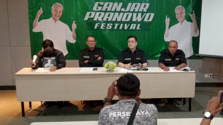 Konferensi pers sahabat Ganjar/RMOLjatim 