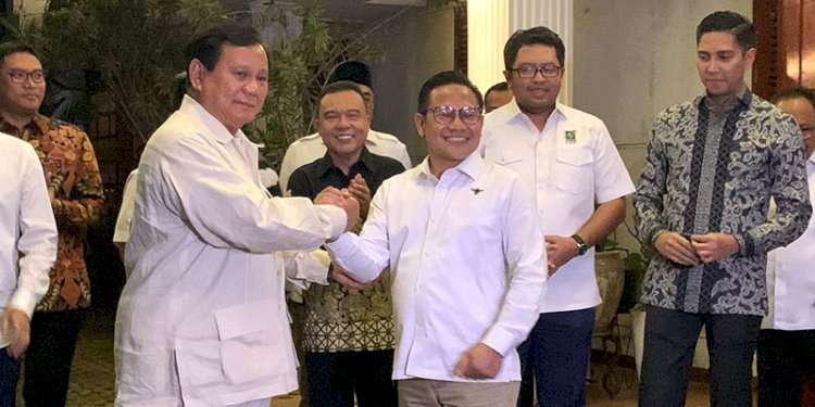 Prabowo Subianto saat disambangi oleh Muhaimin Iskandar alias Cak Imin di Kertanegara/RMOL