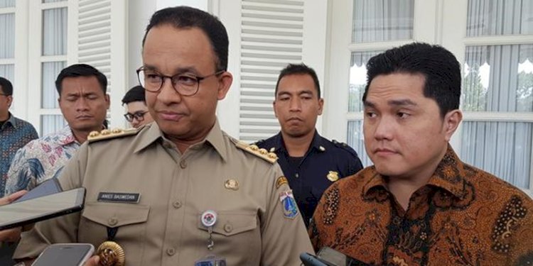 Anies Baswedan dengan Erick Thohir/Net