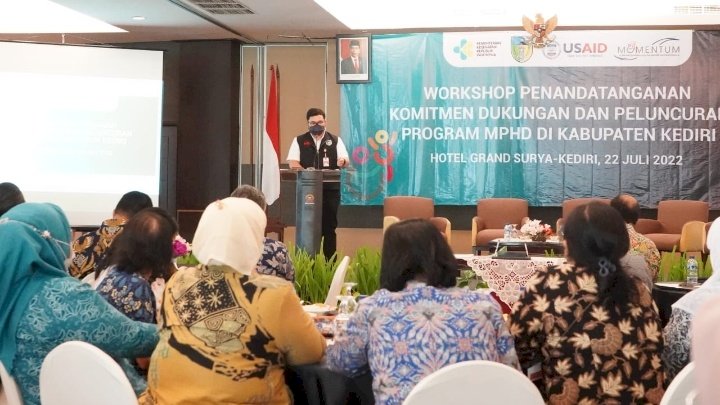 Bupati Kediri saat menghadiri acara workshop